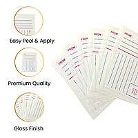 Pack of 7 Return Address 80x110mm Printed Labels