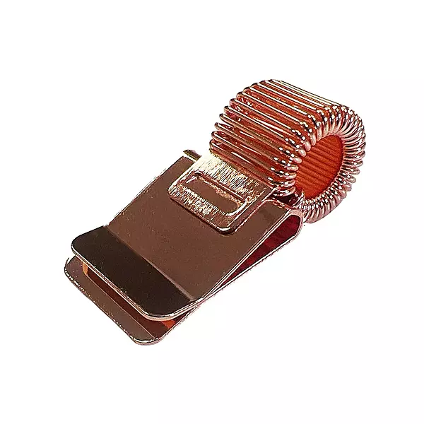 Rose Gold Metal Pen Holder Clip for Notebooks and Clipboards