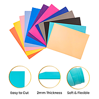 Pack of 10 A5 Red Coloured EVA Foam Sheets