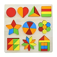 Wooden Shapes Puzzle Learning Toy – Montessori Educational Toy