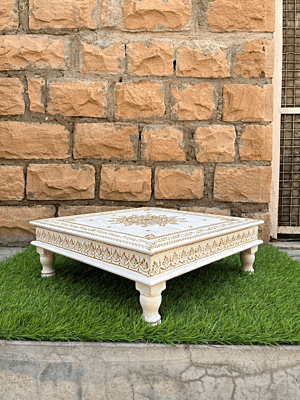 Vikinterio Marble Top Chauki Bajot Vikinterio Marble Top Chauki Bajot