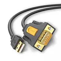 UGREEN 1m USB 2.0 A Male to RS232 DB9 Male Serial Adapter Cable with PL2303 Chipset to Connect a RS-232 serial device as a modem to a USB port on your computer (20210)