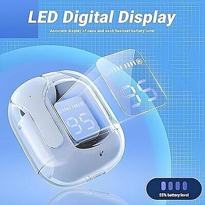 Ultrapods Max TWS Earbud Bluetooth 5.3 Wireless with Transparent