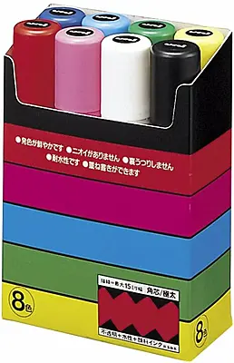 UNI POSCA MARKER SET OF 8 5M - JAPAN IMPORT