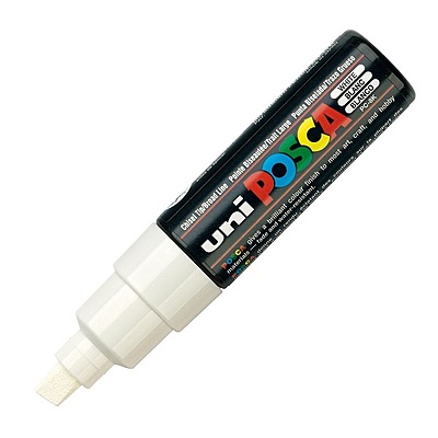 PC8K.1 MITSUBISHI UNI POSCA MARKER, 8K, WHITE