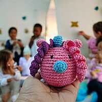 Crochet Unicorn Rattle Ball