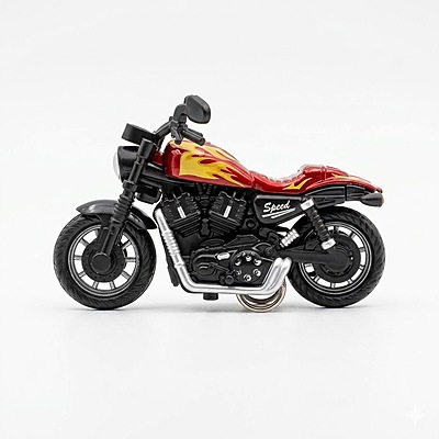 Metal & Plastic Alloy Model Racing Motorcycle Toy for Kids (Red)