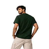 Men’s Forest Green “Untamed Attitude” Graphic T-Shirt – Premium Cotton Horse Print Casual Round Neck Tee