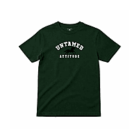 Men’s Forest Green “Untamed Attitude” Graphic T-Shirt – Premium Cotton Horse Print Casual Round Neck Tee