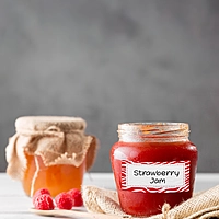 Pack of 12 Jam Jar Labels 34x75mm