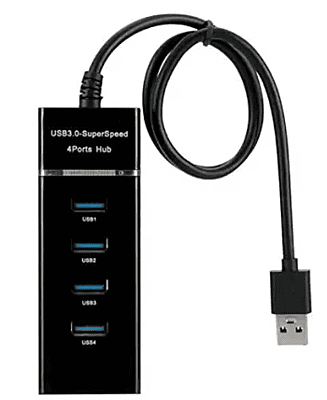 3.0 4-Port USB Hub (Black)