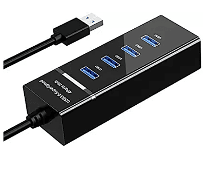 3.0 4-Port USB Hub (Black)