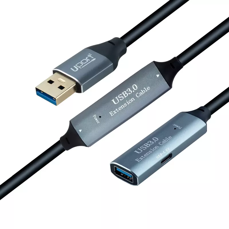 Uport USB 3.0 Extension Cable 5M – Black, high-speed data transfer, durable design, perfect for extending USB connections, compatible with various devices, ideal for home and office use.