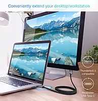 Type C to 4K HDMI Cable – USB 3.1 (M) to HDMI 2.0 (M), Thunderbolt 3 Compatible, Supports 3840x2160 @60Hz Resolution-1.8m