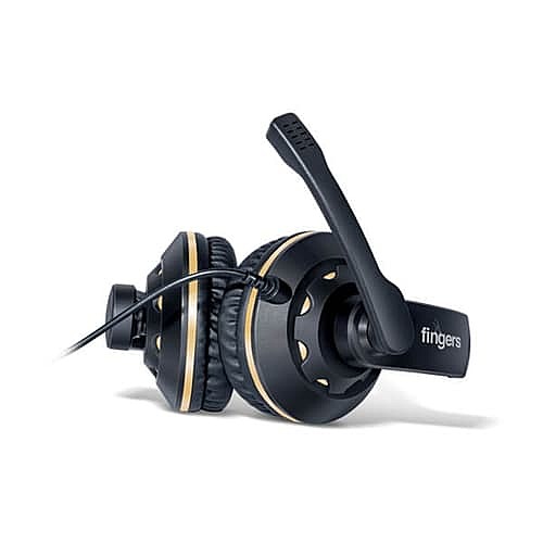 Fingers USB-Tonic H9 Gaming Headset – 40mm Driver | Over-Ear | USB | Black-Gold