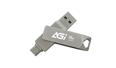 AGI Metal DualPort Flash Drive UE138A-128 GB