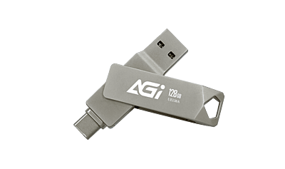AGI Metal DualPort Flash Drive UE138A-128 GB