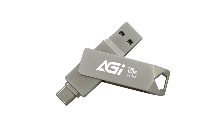 AGI Metal DualPort Flash Drive UE138A-128 GB