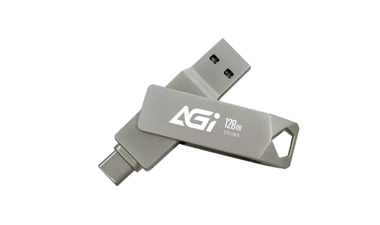 AGI Metal DualPort Flash Drive UE138A-128 GB