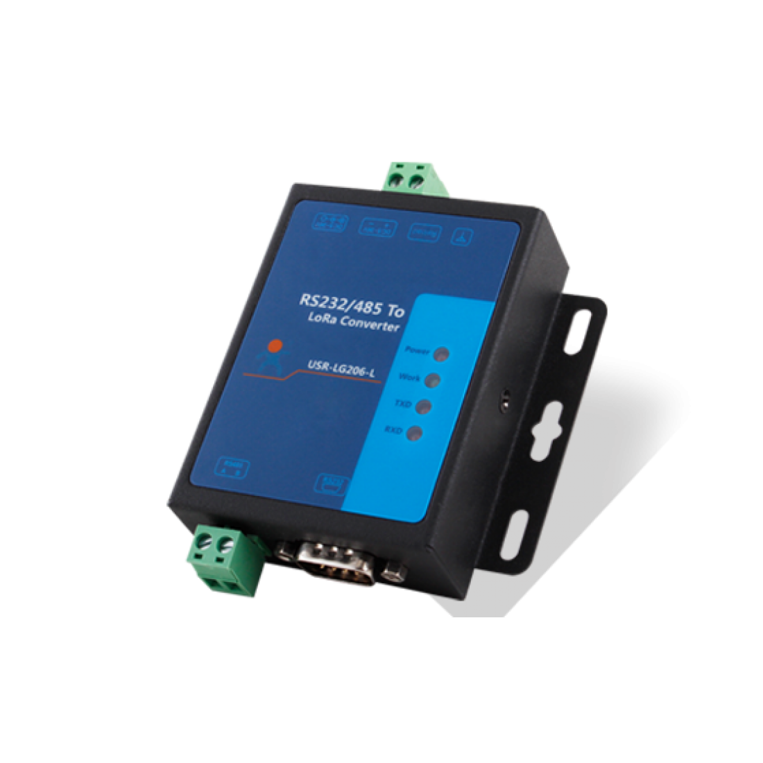 USR-LG206-H-P LoRa Modem Serial RS232 RS485 to LoRa Converter - Antenna/ Power Adapter / Serial Cable Included