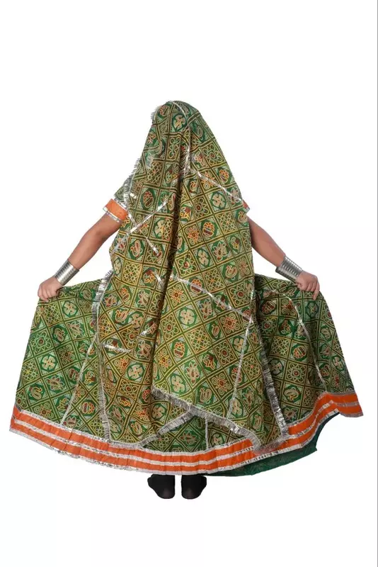 Kajari Folk Dance Fancy Dress Costume For Girls