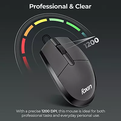 MOUSE WIRED FOXIN GLIDE