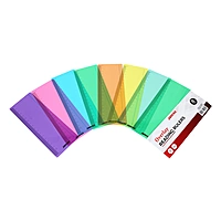 Pack of 8 Assorted Coloured 191x70mm Dyslexia Overlay Reading Rulers â€“ PET Material, Rounded Corners