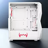 Dawg V240 ATX Mid Tower Case – White | Tempered Glass | 2 Fans | USB 3.0