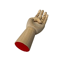 Small Wooden Left Hand Manikin 18cm (7"")
