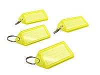 Pack of 100 Small Yellow Identity Tag Key Rings