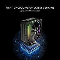 Ant Esports V6 Digital ARGB CPU Air Cooler – 120mm PWM Fan | Temp Display | LGA1851 & AM5