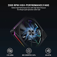 Ant Esports V6 Digital ARGB CPU Air Cooler – 120mm PWM Fan | Temp Display | LGA1851 & AM5