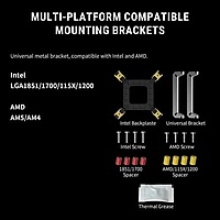 Ant Esports V6 Digital ARGB CPU Air Cooler – 120mm PWM Fan | Temp Display | LGA1851 & AM5