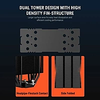 Ant Esports V8 Digital ARGB 120mm Dual Tower CPU Air Cooler with Temperature Display