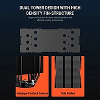 Ant Esports V8 Digital ARGB 120mm Dual Tower CPU Air Cooler with Temperature Display
