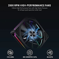Ant Esports V8 Digital ARGB 120mm Dual Tower CPU Air Cooler with Temperature Display