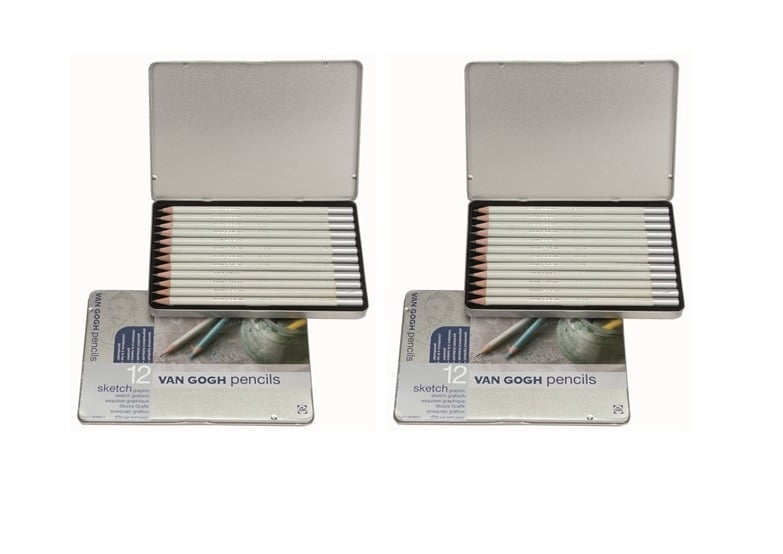 LIMITED EDITION PACK | BUY 1 GET 1 FREE |ROYAL TALENS VAN GOGH GRAPHITE PENCILS|SET OF 12 ASSORTED GRADES IN TIN LIMITED EDITION PACK | BUY 1 GET 1 FREE |ROYAL TALENS VAN GOGH GRAPHITE PENCILS|SET OF 12 ASSORTED GRADES IN TIN