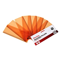 Pack of 8 Peach 191x70mm Dyslexia Overlay Reading Rulers â€“ PET Material, Rounded Corners