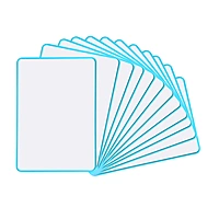 A4 Double Sided Magnetic Erasable MDF Plain Whiteboard With Blue Border