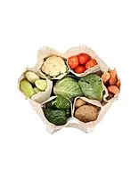 Organic cotton vegetable carry bag plastic free grocery tote