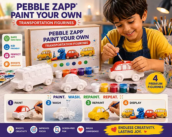 Reusable Vehicle Toy | DIY Painting Kit โ Set of 3