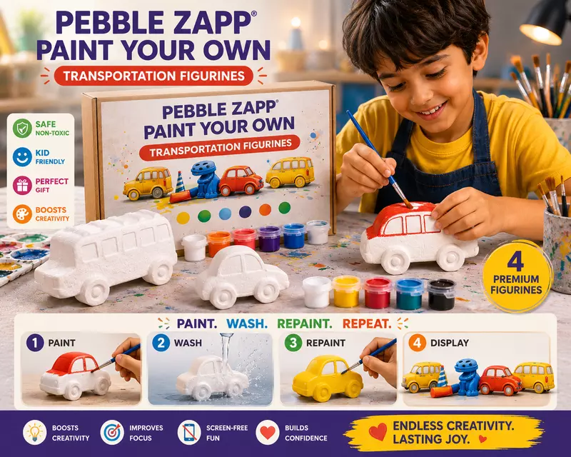 Reusable Vehicle Toy | DIY Painting Kit โ Set of 3
