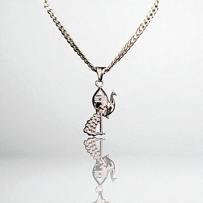 Divine Silver Vel with Peacock Pendant – 92.5 Pure Sterling Silver Divine Silver Vel with Peacock Pendant – 92.5 Pure Sterling Silver