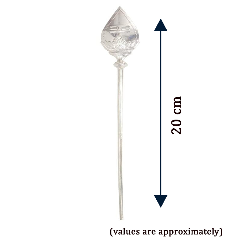 Sterling Silver Murugan Om Vel for Pooja