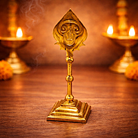 Brass Traditional Murugan Vel Idol | Lord Murugan Stand Vel for Home Pooja Room & Temple Décor