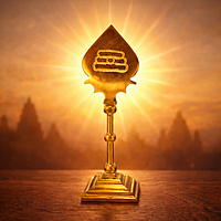 Brass Traditional Murugan Vel Idol | Lord Murugan Stand Vel for Home Pooja Room & Temple Décor