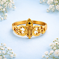 Impon Vel Design Ring – Gold Finish Murugan Devotional Ring