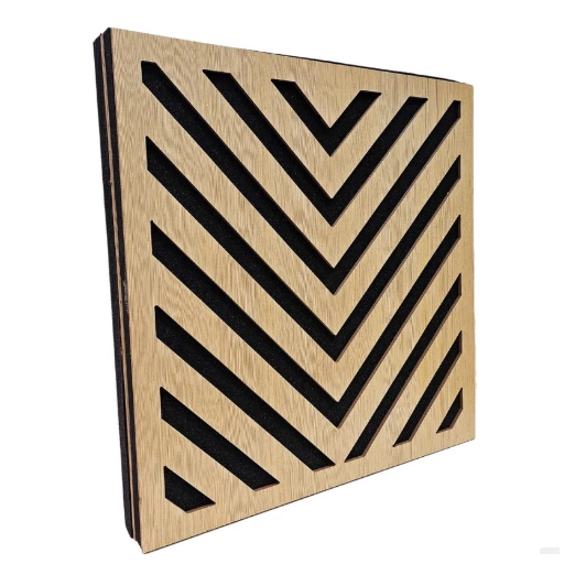 SoundaXe® Vertigo Wooden Acoustic Panel | Reduce Echo, Luxury Veneer, Superior Sound | 2x2 Ft, 2 Pcs”