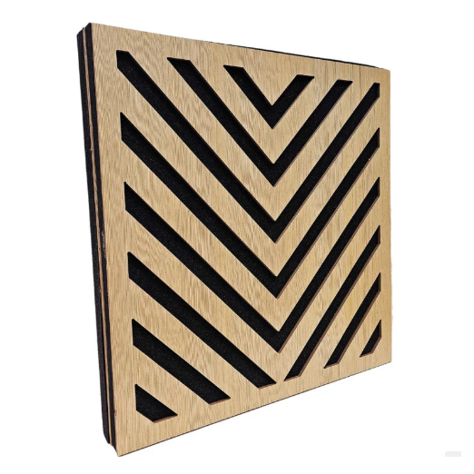 SoundaXe® Vertigo Wooden Acoustic Panel | Reduce Echo, Luxury Veneer, Superior Sound | 2x2 Ft, 2 Pcs”