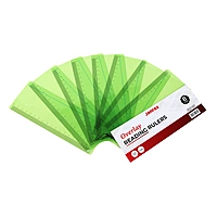 Pack of 8 Light Green 191x70mm Dyslexia Overlay Reading Rulers â€“ PET Material, Rounded Corners